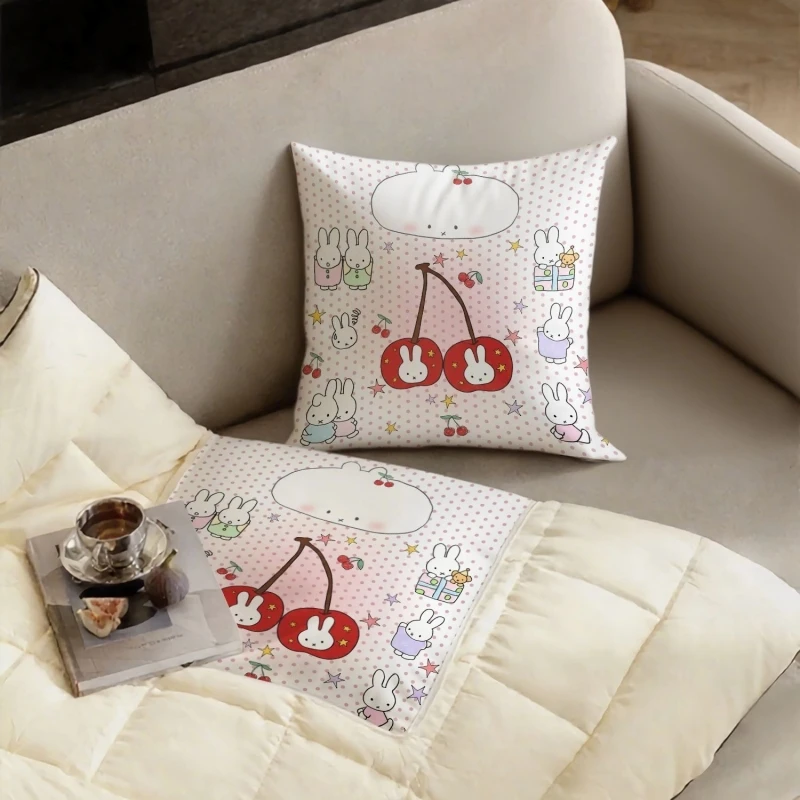 Kawaii Miffy Throw Pillow Dual Use 40*40cm Miffy Series Multi Functional Car Air Conditioning Blanket Office Nap Pillow - view 4