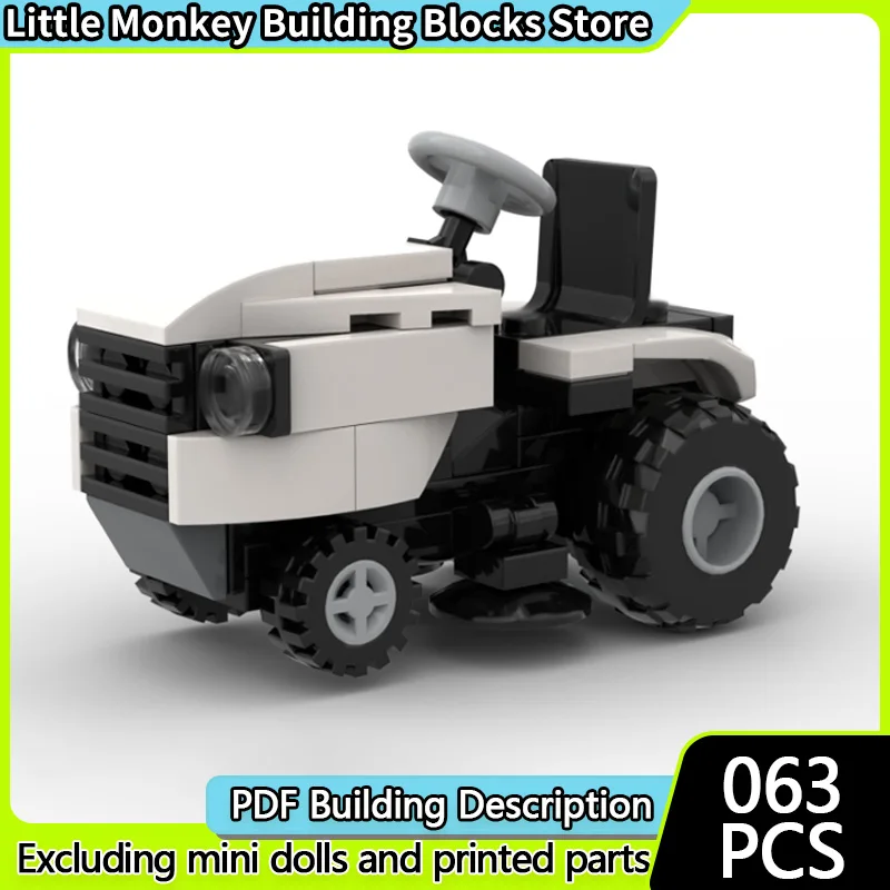 

Модель городской автомобиль MOC, строительные кирпичи, маленький трактор, белая модульная технология, детские праздничные подарки, сборные игрушки, костюм