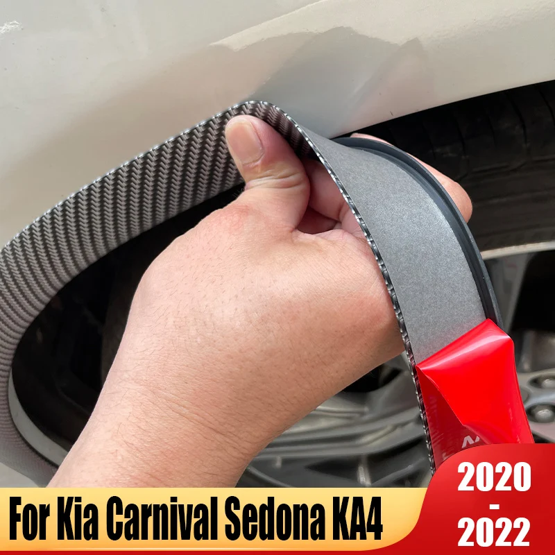 Car Wheel-arch Leaf Board Stickers Anti Wear Waterproof Trim Rubber Seal Strip For Kia Carnival Sedona KA4 2020~2022 Accessories