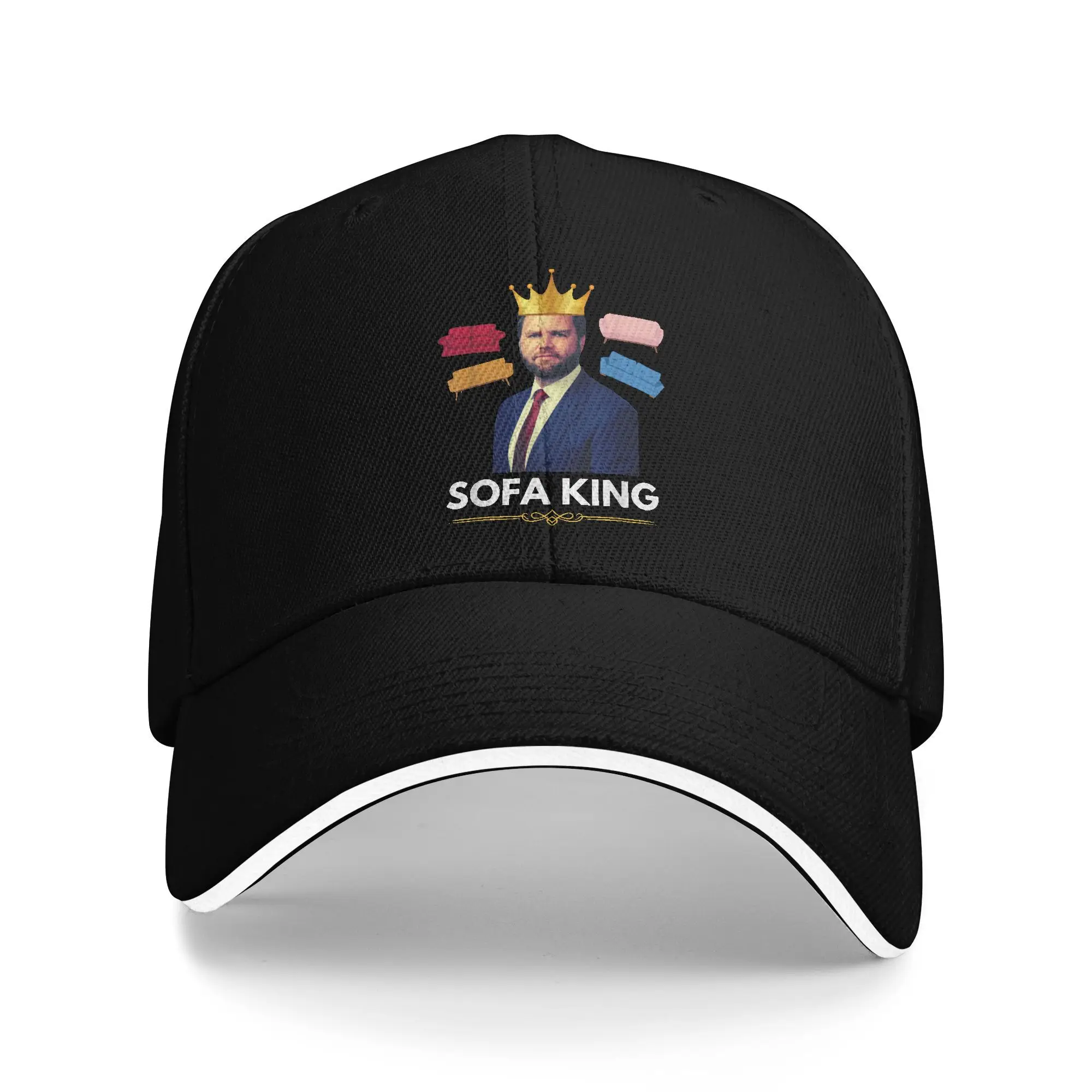 

JD Vance Sofa King Weird Couch Liberal Meme Funny Democrat Sun Baseball Cap Spring Sunscreen Fashion Running Hippie Baseball Cap