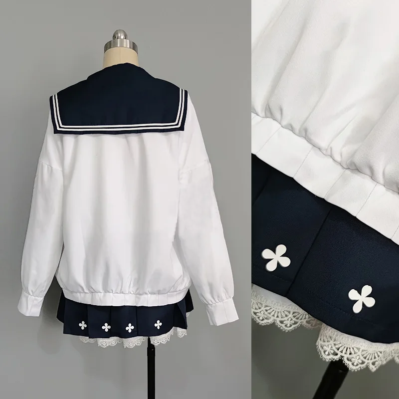 Game Blue Archive cos Ajitani Hifumi Cosplay Cute Plaid Skirt Two Color Bow tie Female Sailor Costume B