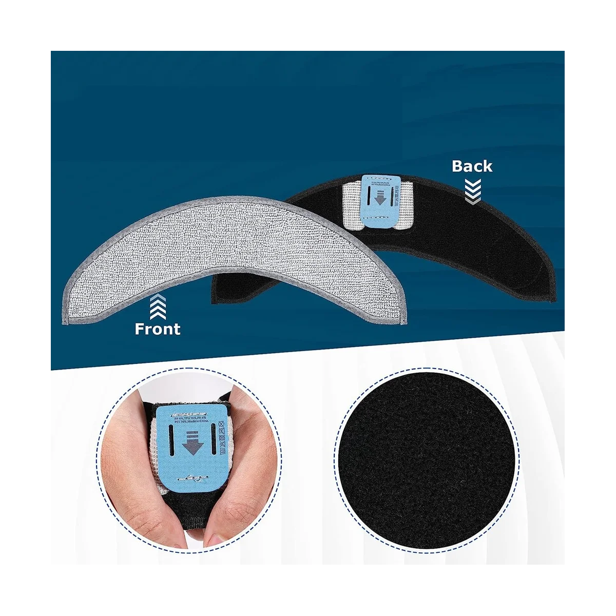 ใหม่ 4PCS Mop Pads สําหรับ Combo J7 J7 + หุ่นยนต์สูญญากาศอุปกรณ์เสริมอะไหล่