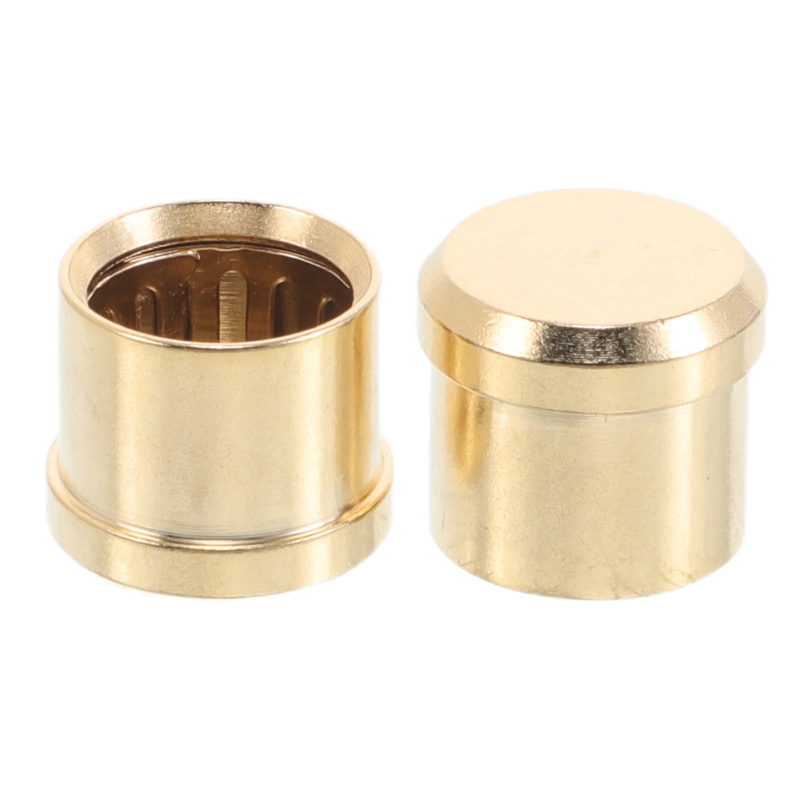 

2 Pcs Audio Interface Protection Cap Amplifier Parts Output Caps Pure Copper Connector Guards Golden Female Dust Seal