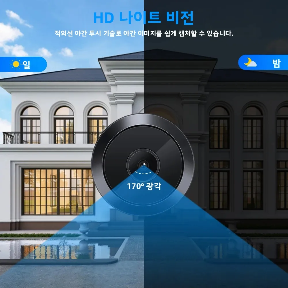 Awapow Tuya Door Peephole Viewer 170° Wide Angle Video Doorbell 2.4G/5G Wifi Mini Camera Night Vision 1080P Motion Detection NEW