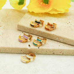 Bra Gold Color Fashionable Personalized And Exquisite Hollow Geometric C-Shaped Stainless Steel Women's Earrings