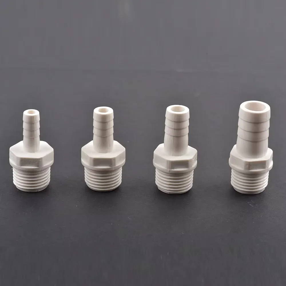 8/10/12/16MM Plastic Barbed Hose Fitting 1/2" 3/4" BSP ABS Male Thread Connector Joint Coupling Adapter Pipe Accessories