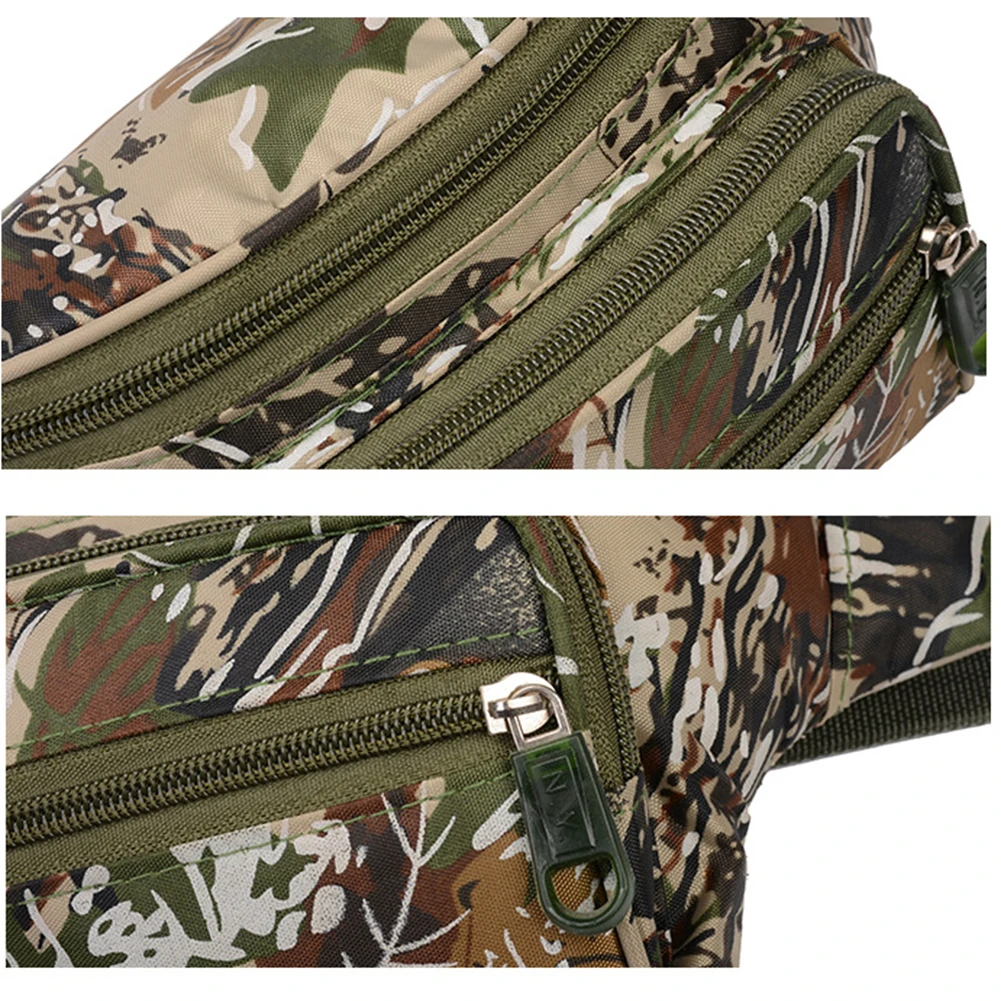 Camouflage Waist Bag Outdoor Sports Large Capacity Chest Handbag Multifunction Chest Bag Mobile Phone Backpack For Outdoor Sport