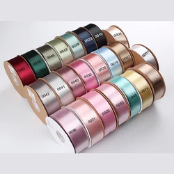 Satin Silk Ribbon for Crafts Supplies, Wide Valentine Rose Gold, Black, Burgundy, Silver, Red, Pink Color Gift Wrap Fita 50Yards