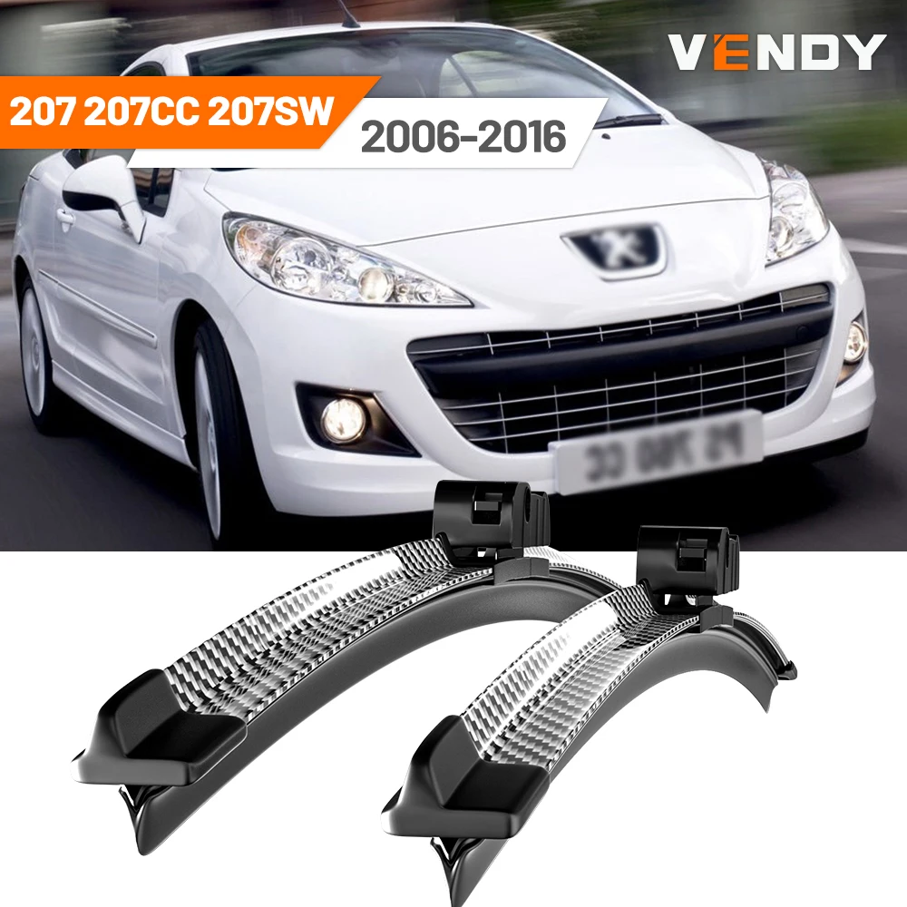 

For Peugeot 207 207CC 207SW 2006-2016 2007 2008 2011 2012 2013 2014 2015 2pcs Front Windshield Wiper Blades Windscreen Wipers