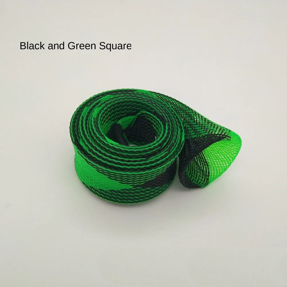 

Braided Mesh Pole Sock Braided Mesh Protector 30mm*170cm Colorful Fishing Rod Protector PET Scalable Spinning Rod Sleeve