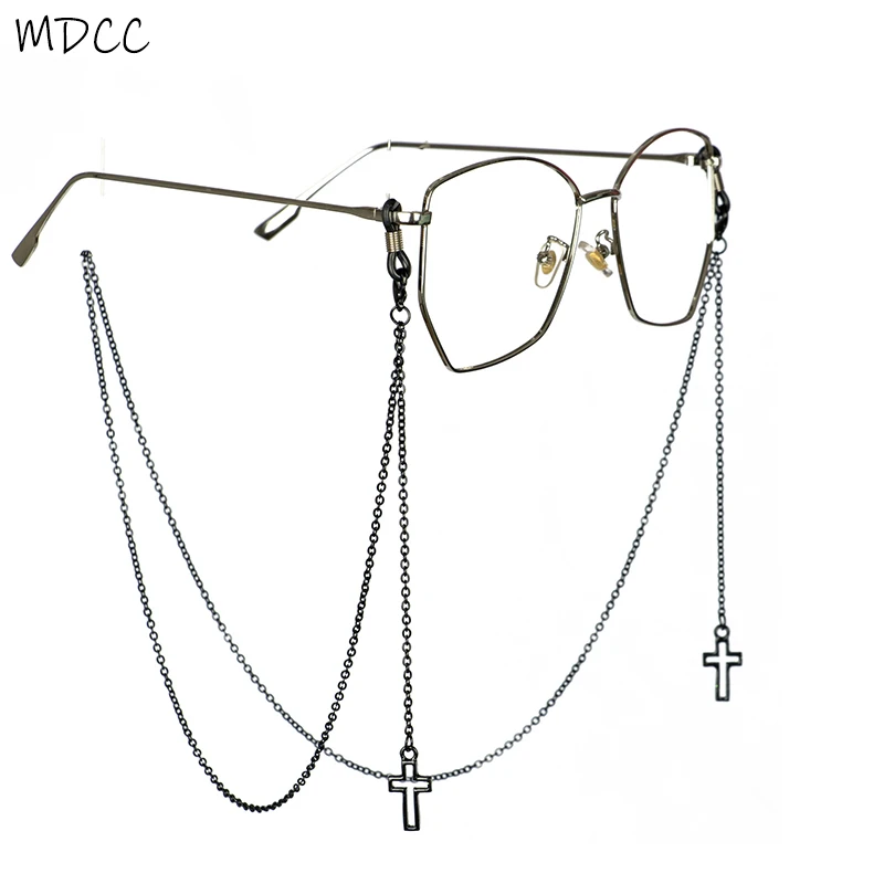 

2022 Fashion Pendant Glasses Chains Cross Bead Eyeglasses Sunglasses Spectacles Metal Chain Holder Cord Lanyard Necklace Gifts