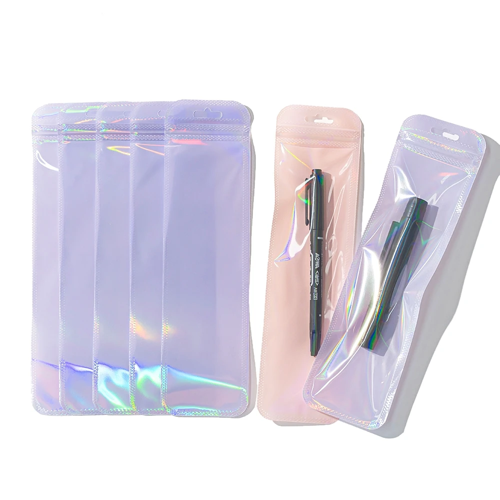 

50pcs 6X18.5/6.5X24cm Resealable Self Sealing Bag for Necklace Bracelet Pen Storage Pouch Jewelry Packaging Supplies Accessories