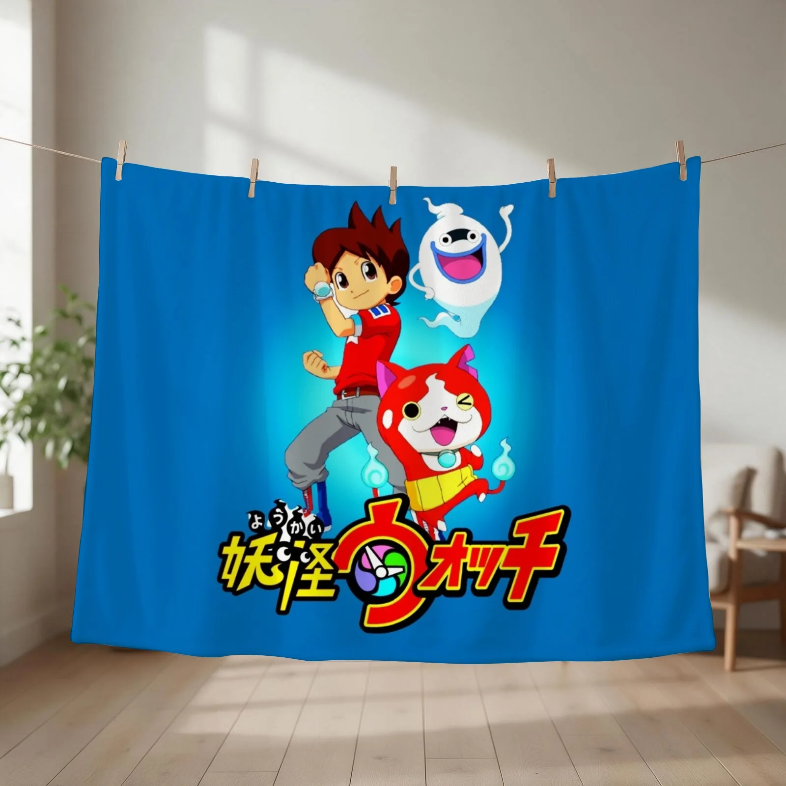 Copy of Yokai watch Throw Blanket couch cozy soft plush fuzzy picnic outdoor blanket