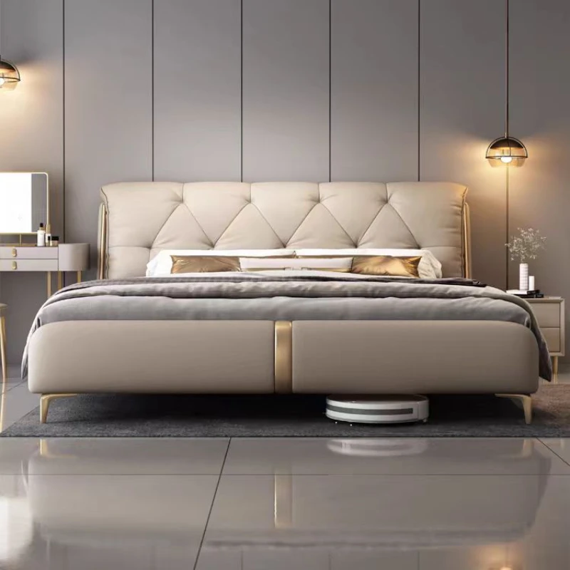 Luxury King Size Bed Frames Modern Princess Solid Wood Bed Frames Comferter Villa Master Camas De Dormitorio Bedroom Furniture