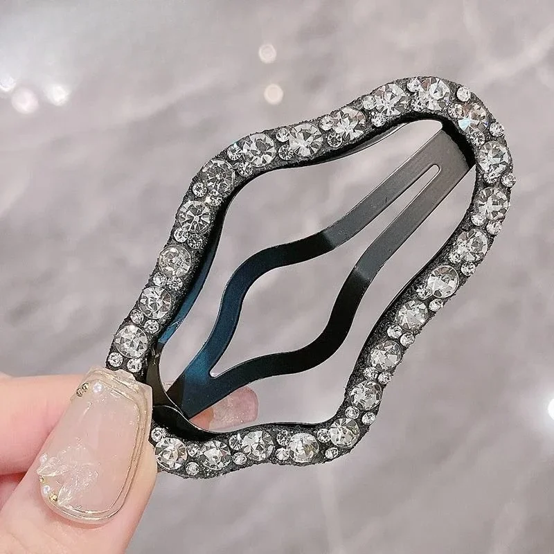 Rhinestone Cloud Hairpin Female Back of Head BB Clip Side Bangs Headgear Broken Hair Card Finishing