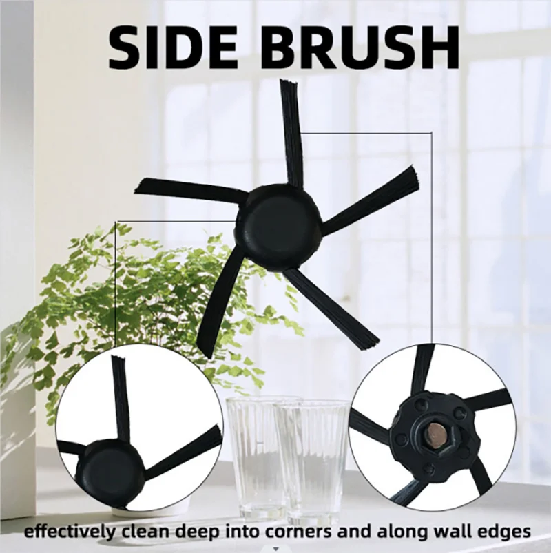 Untuk Neato Botvac D seri D3 D4 D5 D6 D7 D70E D75 D80 D85 D9 D10 Robot penyedot debu sikat sisi utama suku cadang Filter Hepa