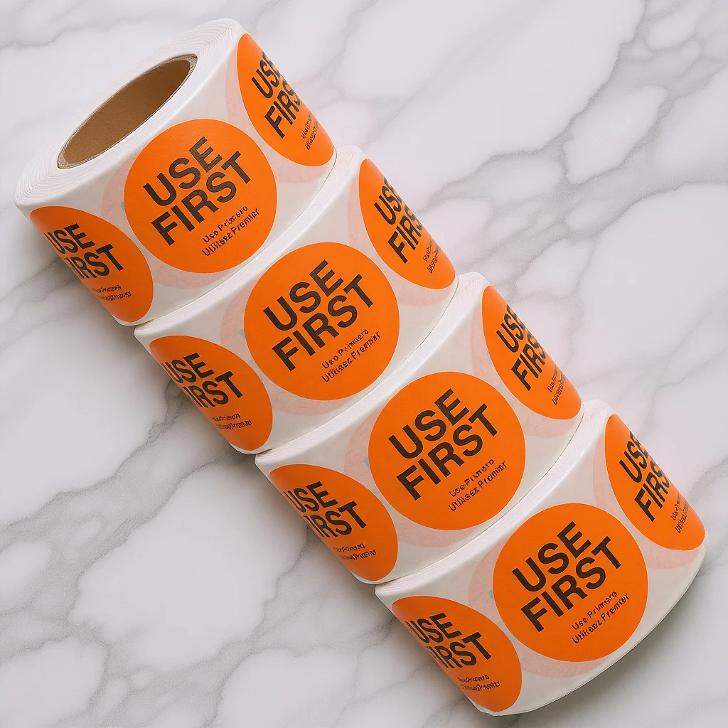 

4 Rolls Use First Inventory Control Labels Food Service Use First Stickers Restaurant Adhesive Food Organizer Stickers
