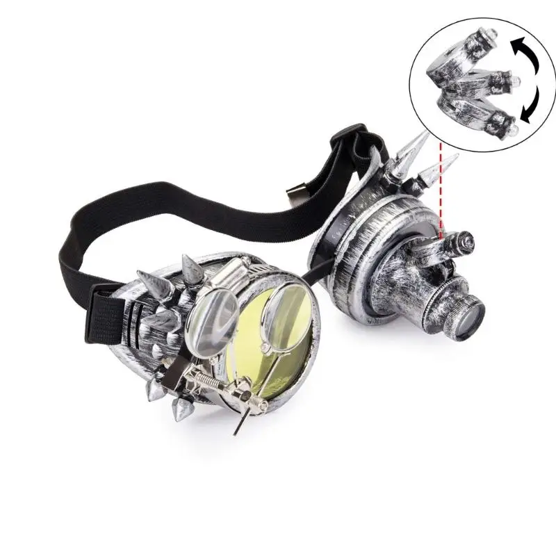 แว่นตา Steampunk สำหรับ Raves Party Raves แว่นตาเทศกาลฮาโลวีน Raves Goggles Vintage Gothic แว่นตา