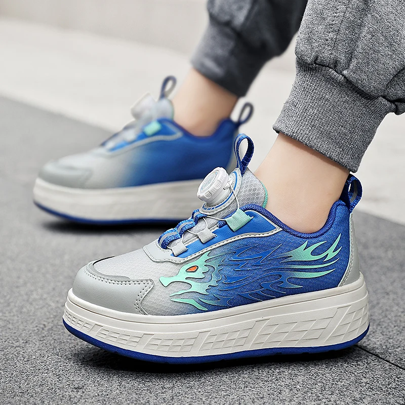 

Boys' four-wheel walk-on shoes New detachable children's breathable wheels Girls' roller skates double row skates for students