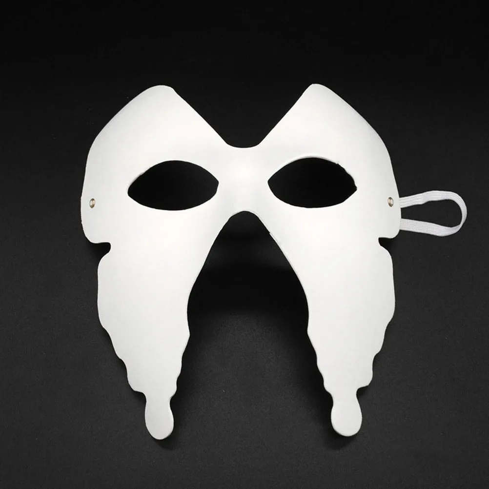 

8 Pcs White Masks Blank Pulp DIY Unpainted Men and Women Costume Party Halloween