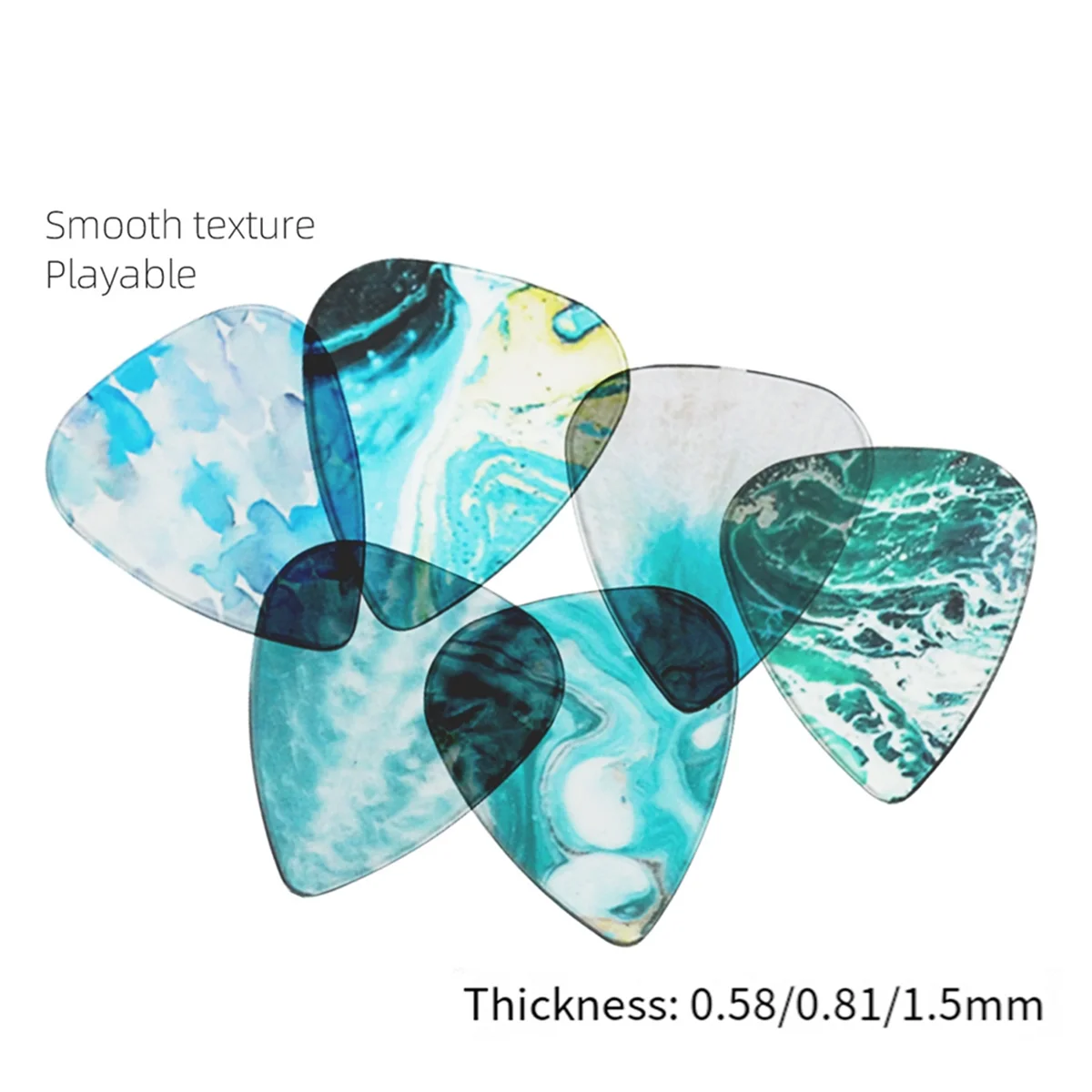 Pick Transparan A71P, Pick Gitar, Gitar Rakyat, Pick Transparan Warna yang Dipersonalisasi D