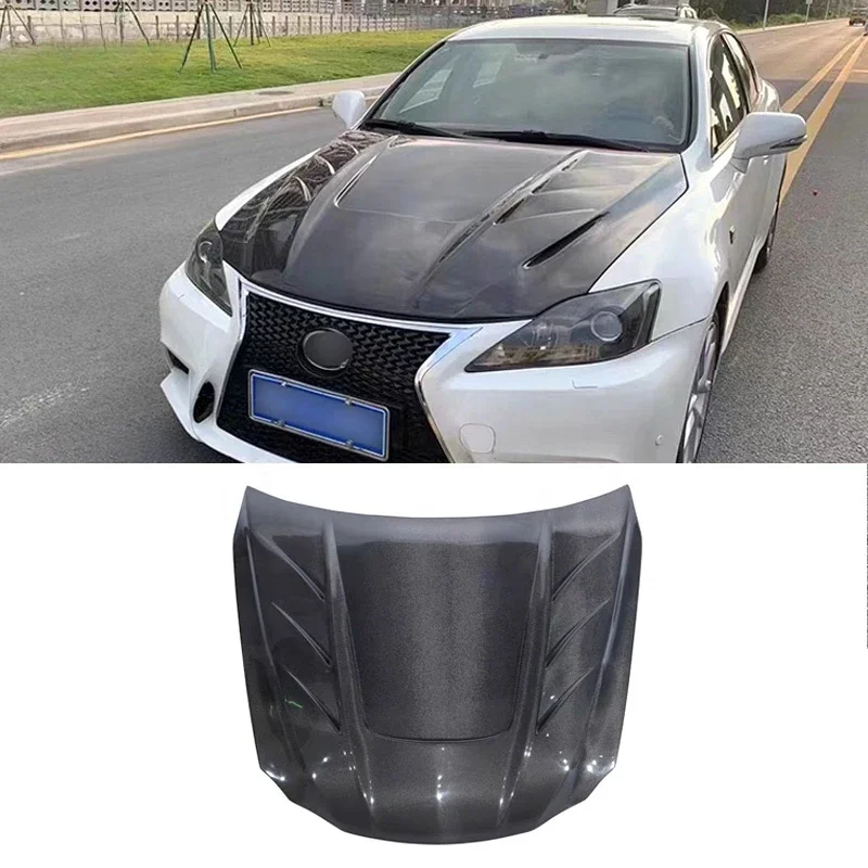 Excellent modified carbon fiber cover Carbon Fiber Hood Car Engine Hood Cover For  is250 is300 is350 2006 - 2012custom