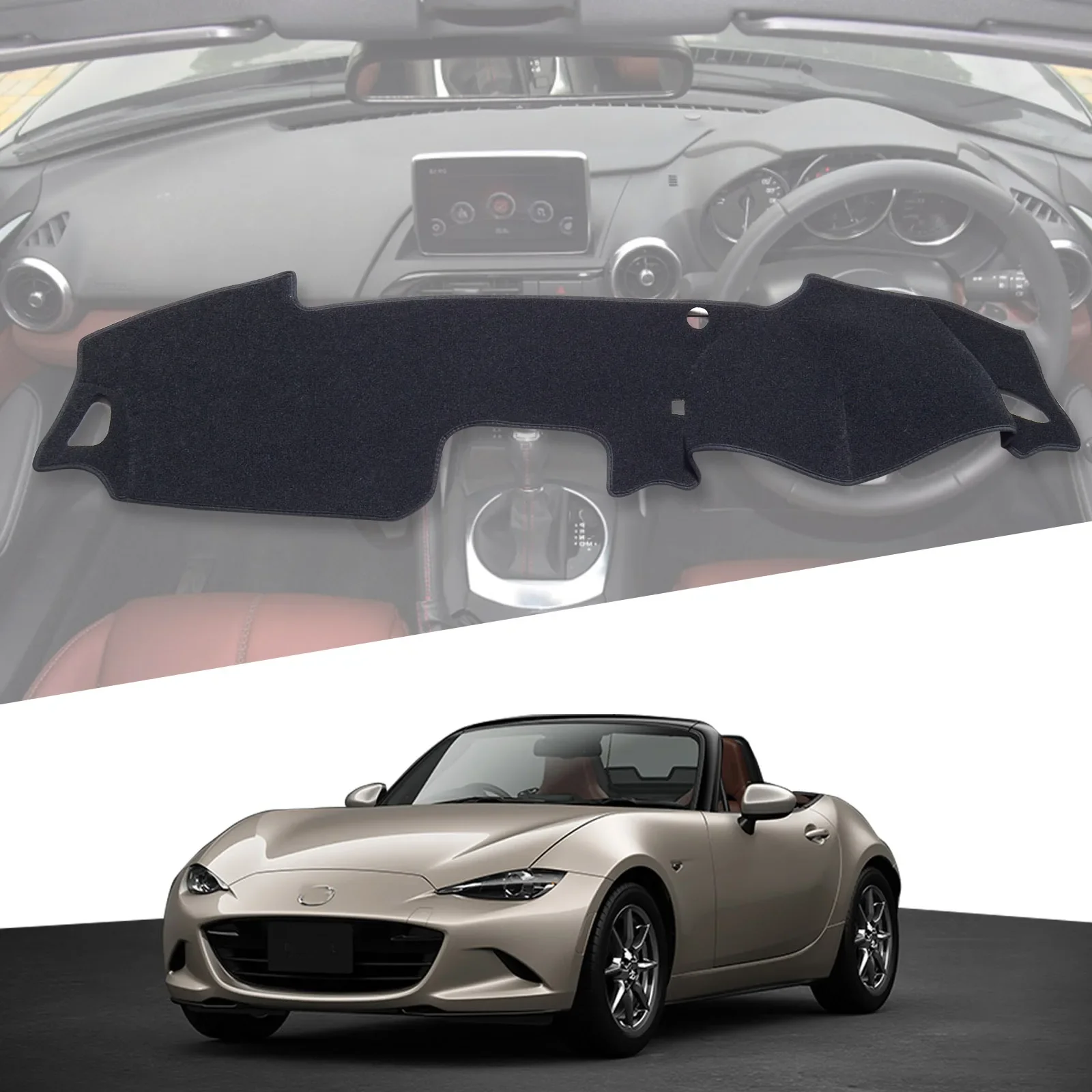

Коврик для приборной панели Mazda MX-5 Roadster Miata ND 2015-2023, аксессуар для автомобиля, коврик на панель приборов