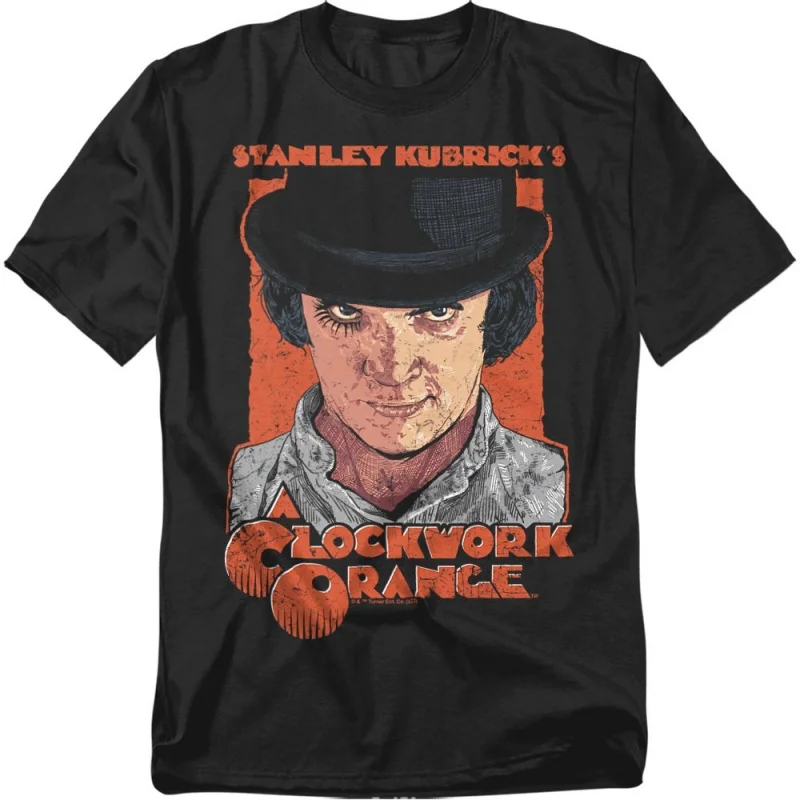 

0423 Vintage 90's A Clockwork Orange Horror Gift t shirt 100% cotton Short Sleeve Graphic Clothes All size tops S-6XL