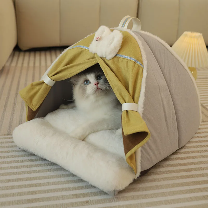 Cat Accessories Furniture Warm House Cat Bed Everything Cats Nest Cats Supplies Cattery Keep Warm in Winter Enclosed Cat Tent