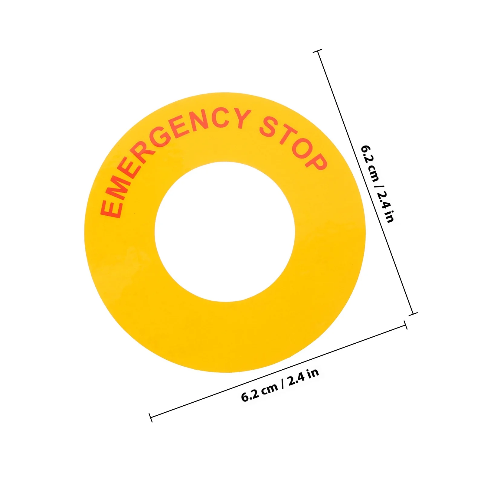 4pcs Emergency Stop Sign Sticker Bright Printed Peel Stick For Industrial Machinery Electrical Devices Safety Warning Decals