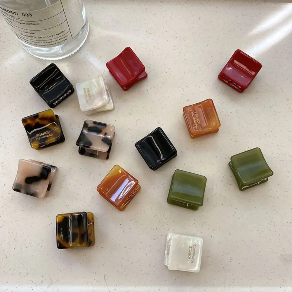 กิ๊บหนีบผมทรงย้อนยุค อะซิเตท มินิ คลิปหนีบผม Y2K กิ๊บอะซิเตท สำหรับมัดผมหางม้าสูง ปิ่นปักผมสำหรับงานปาร์ตี้