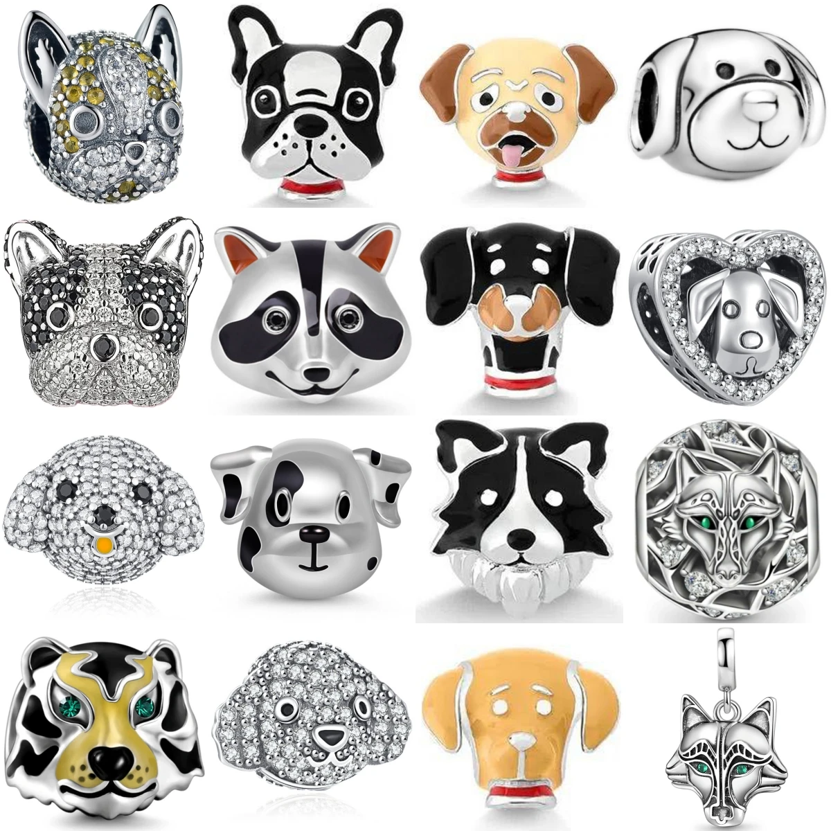 

New Trinkets 925 Sterling Silver Charm Fit Original Bracelet Accessories Women Jewelry Pet Animal Series Dog Gifts