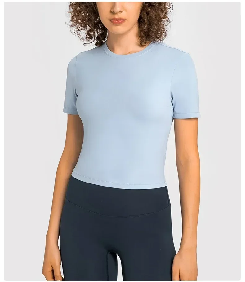 Lemon-Chemises d'entraînement à manches courtes pour femmes, Économie unis, Buttery Soft Yoga, 202 letic Crop, Fit Gym, Summer, Nouveau, Y-2024