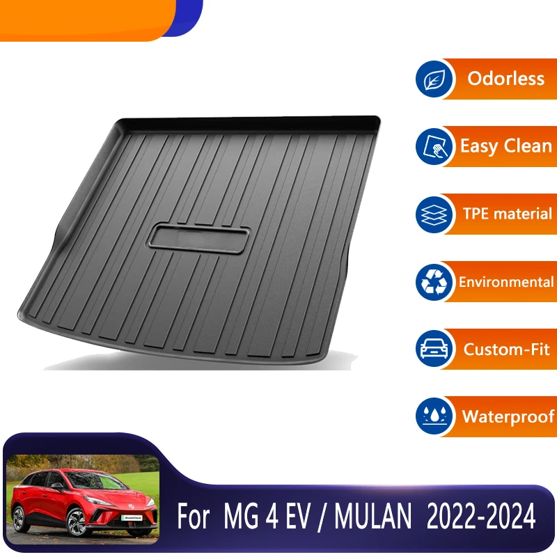 

For MG 4EV Car Accessories MG 4 MULAN EH32 2022 2023 2024 Car Rear Trunk Mat Floor Tray Boot Liner Protective Pads Accessories