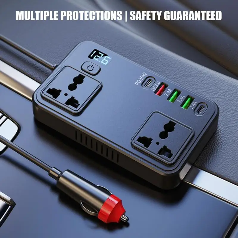 Portable Automotive Power Converter Intelligent For Laptops And Phones