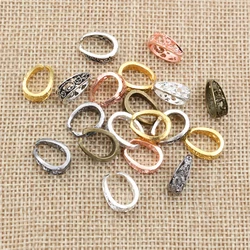 20pcs 14x10mm Baroque Style Pendant Pinch Bail Clasps Necklace Hooks Clips Connector For DIY Jewelry Findings Accessories