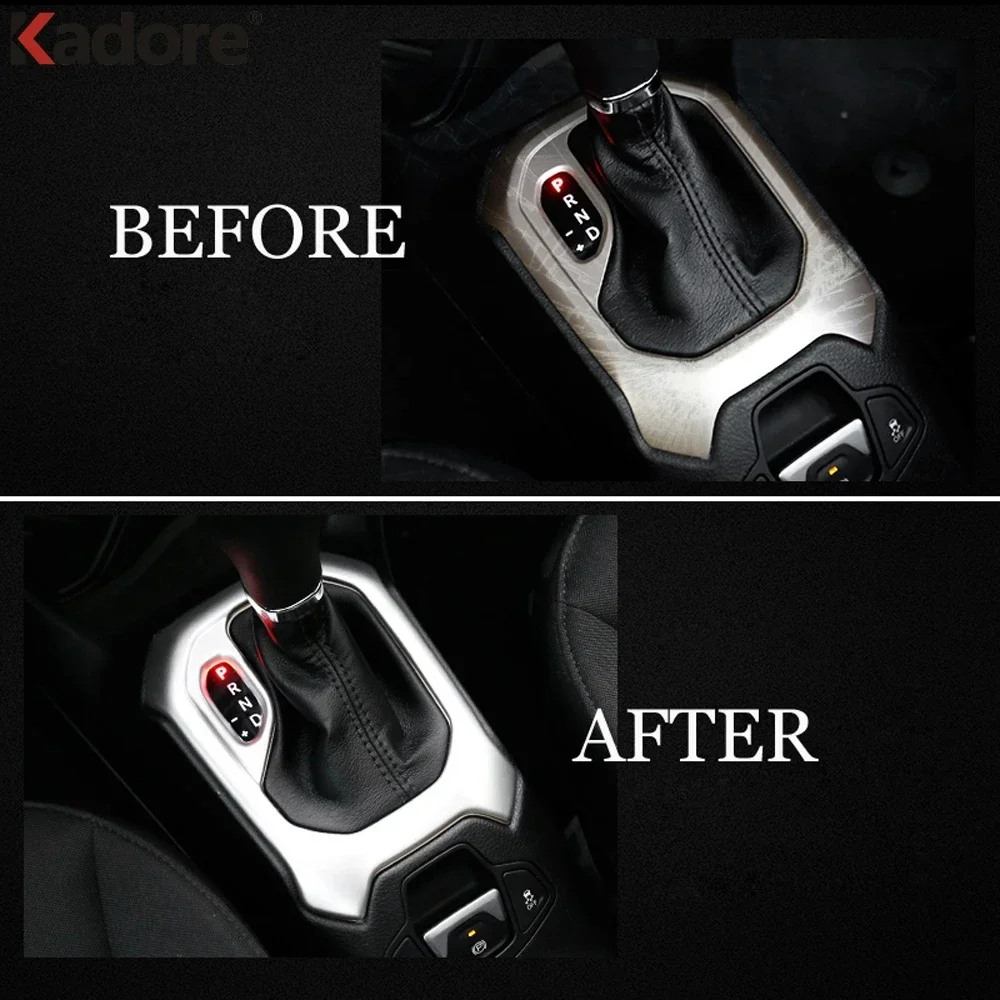 For Jeep Renegade 2014 2015 2016 2017 2018 Center Control Gear Head Shift Panel Cover Trim Interior Car Accessories