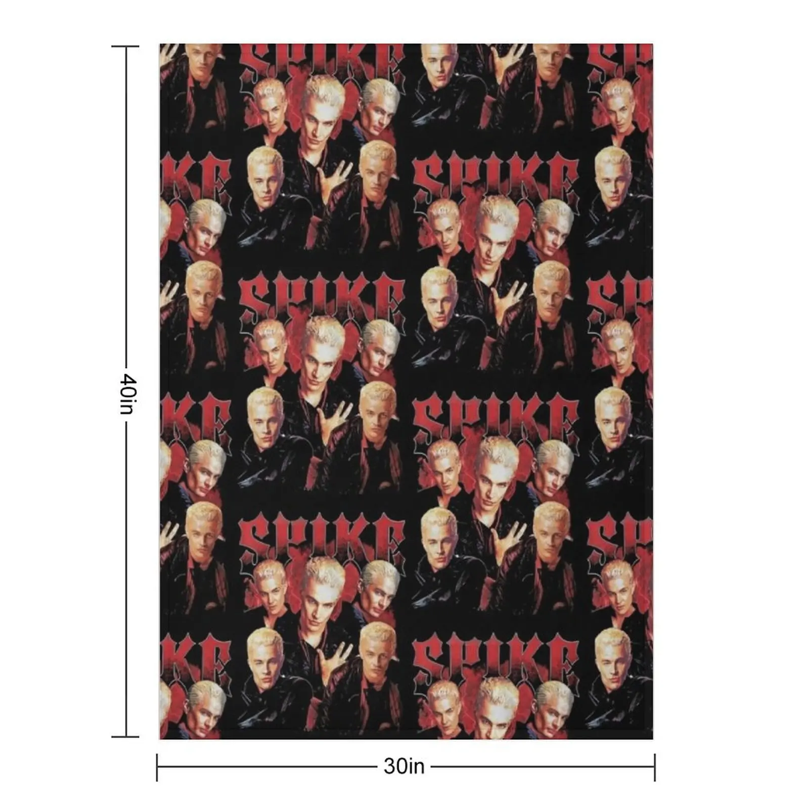 Vintage Buffy Vampire Spike Throw Blanket Thins Polar Plaid on the sofa Retros Blankets