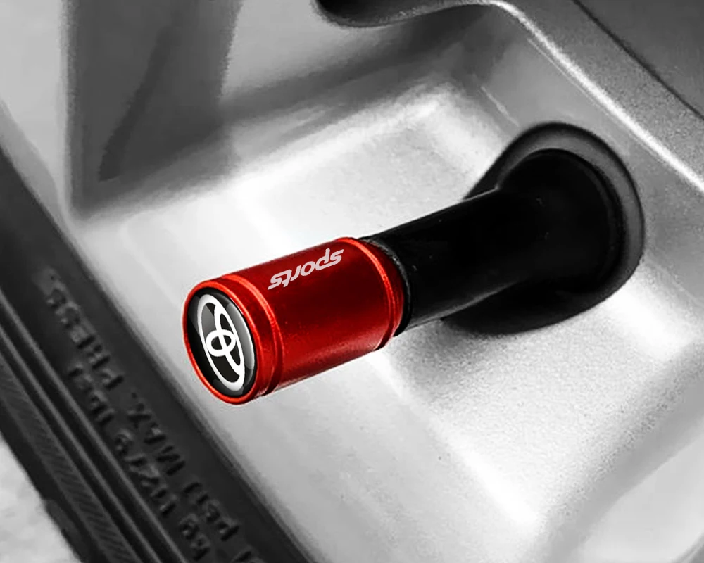 4 قطعة سيارة معدنية عجلة الاطارات صمام قبعات شعار غطاء اكسسوارات السيارات لتويوتا كورولا يارس TRD برادو ميراي كامري لاند كروزر #5