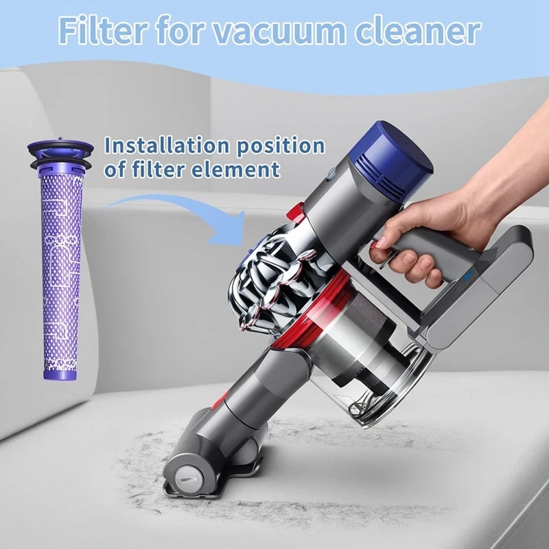 Kit komponen pengganti Filter vakum untuk Dyson V7, V8 2 Filter pos dan 2 Filter pra-filter-menggantikan bagian 965661-01 & 967478-01