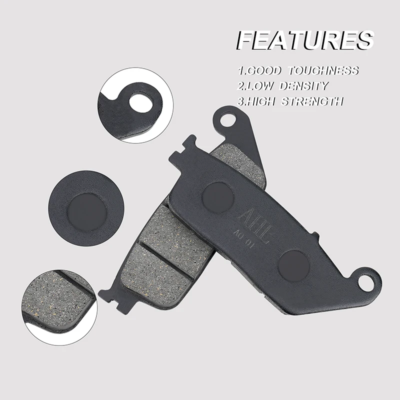 Motorcycle Front Brake Pads for HONDA NV400 NV 400 Steed 95-97 XR400 XR 400 Supermotard 06-08 VT600 VT 600 Shadow 94-99