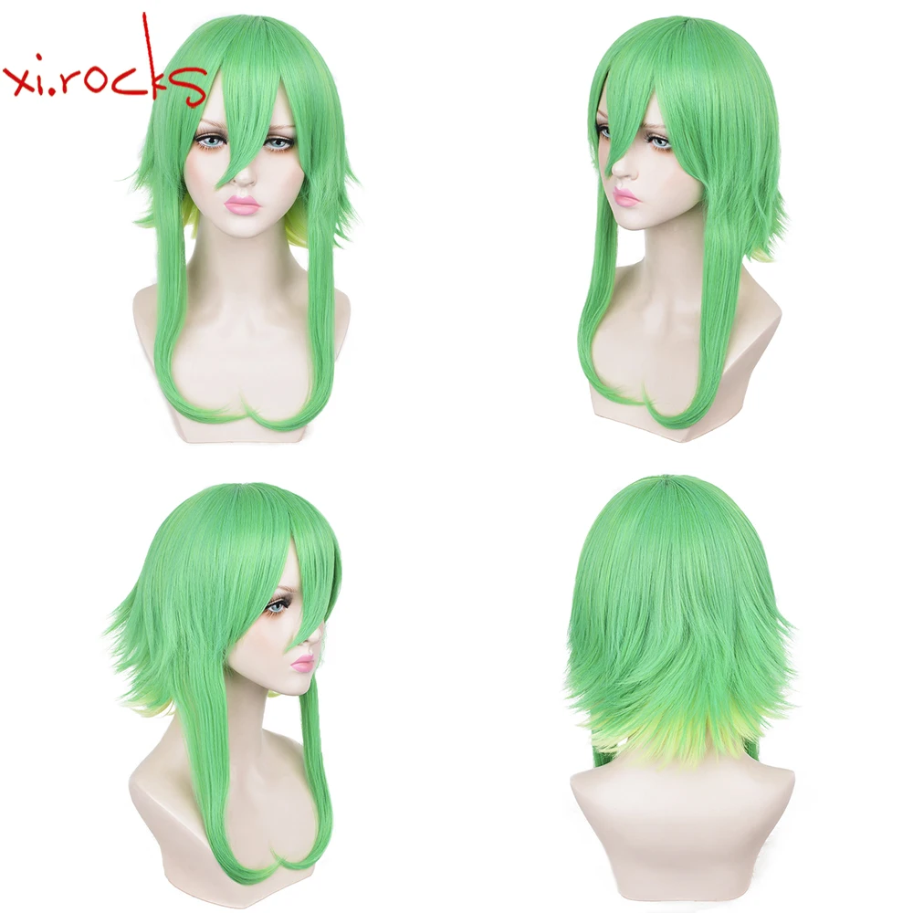 Xi.Rocks 3116 Vocaloid Megpoid Cosplay Wig Heat Resistant Synthetic Hair Carnival Halloween Party Props Role Play