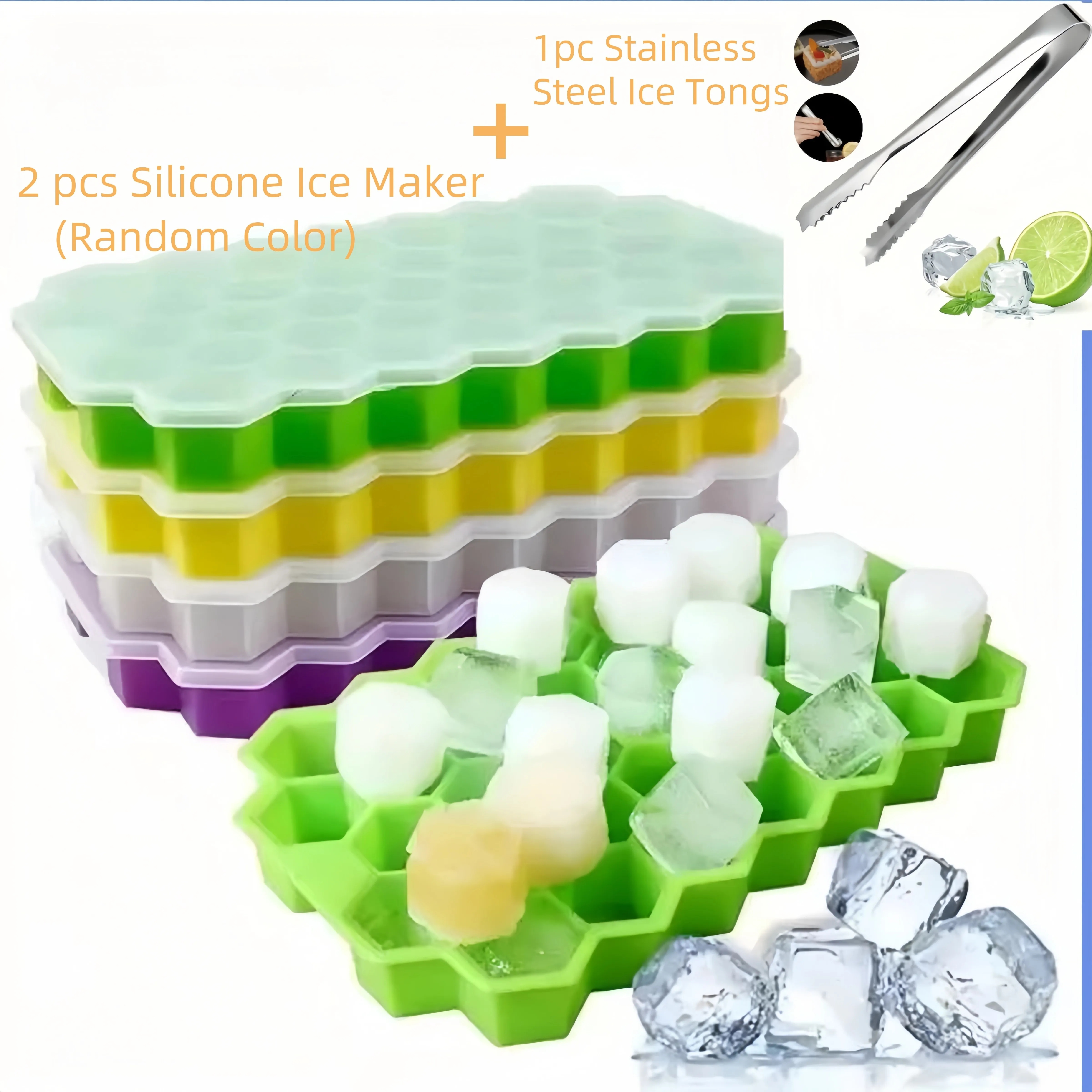 1pcs Honeycomb 37 Lattice Cube Tray Maker Without Lid DIY Ice Mold