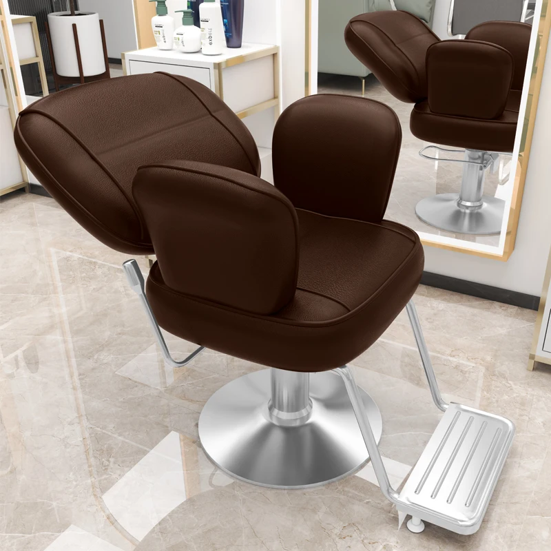 كراسي حلاقة حديثة فاخرة بتصميم مميز وكراسي صالون بسيطة موفرة للمساحة وأثاث صالون Friseurstuhl الإيطالي