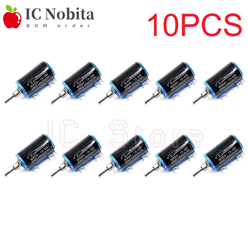 

10PCS WXD3-13-2W Wirewound Potentiometer 100R 200R 220R 470R 680R 1K 2.2K 3.3K 4.7K 5.6K 6.8K 10K 22K 33K 47K 68K 100K Ohm