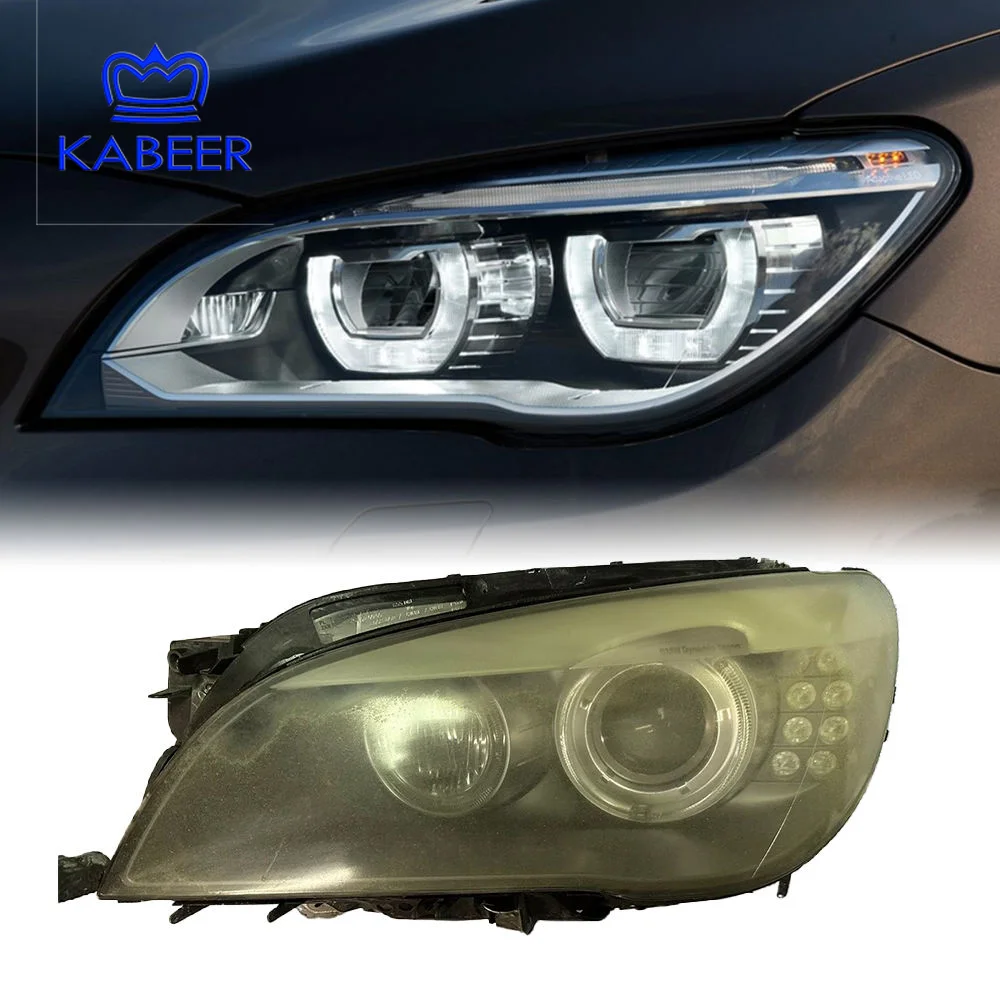 

KABEER 2009-2015 For BMW 7 series F01 Headlight Full LED headlamp F02 xenon headlamp upgrade to F01 LED headlight with Angel Eye