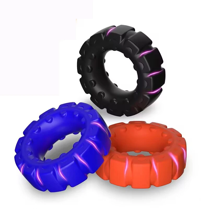 Thick Silicone Penis Ring Tire Type Cock Ring For Lasting Longer Harder Stronger Erection Pleasure Enhancing Sex Toy For Man Gay