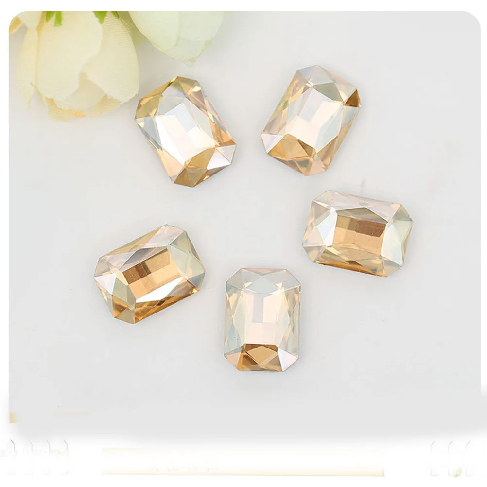 50개 팔각형 드릴 컬러풀한 라인스톤 크리스탈 글라스 DIY 장식 사진 액자 옷 모자 네일 아트 쥬얼리 액세서리