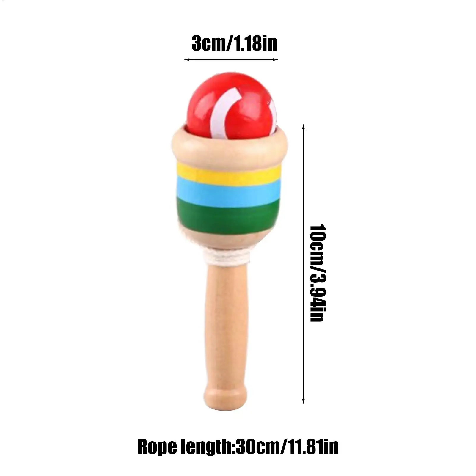 Houten werp- en vangbal Voorschoolse leeractiviteiten Draagbaar hand-oogcoördinatietrainingsspeelgoed voor jongens Meisjes Paasgeschenken
