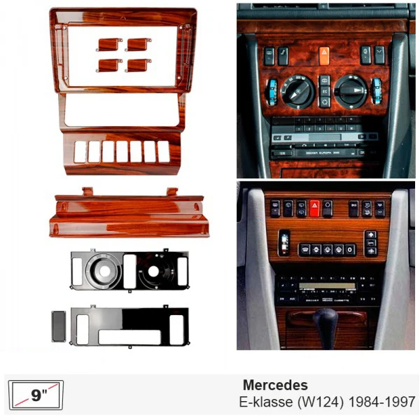Cornice Radio Per Mercedes Classe A W169 2004-2012 – Kit Cruscotto Adattatore Per Autoradio, Fascia Stereo Nera
